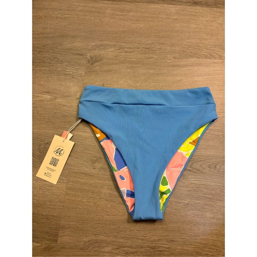 Maaji NWT Reversible Floral Cheeky Swimwear Bottoms Size Small
